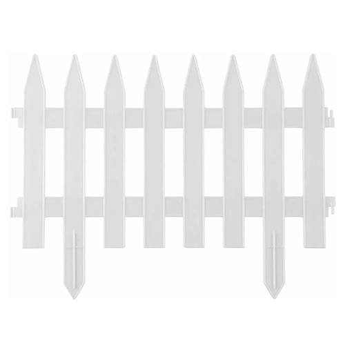 Забор декоративный №1 белый (ПолимерСад)(20шт)