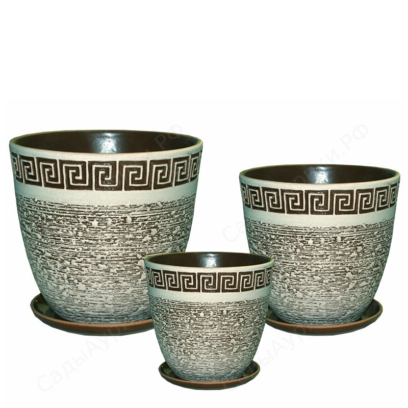 Бутон Меандр бело черный 3,8л 18см ИВ08/3 (СА)           