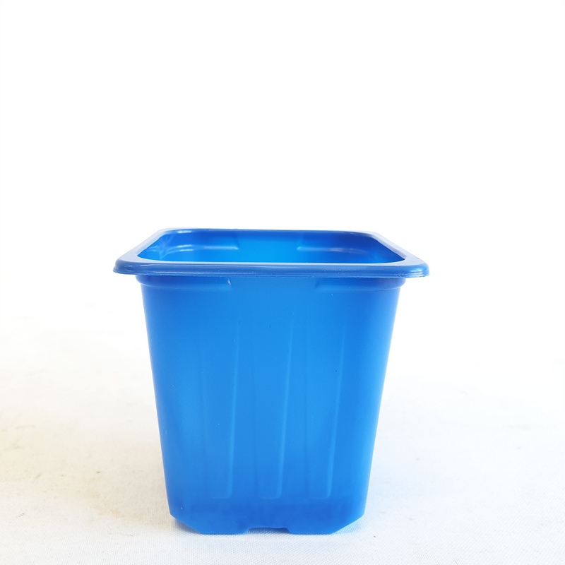 Горшок 0,2л 7*7*7 СИНИЙ КВ (Амина)(3200шт)