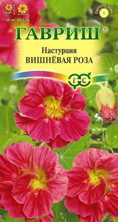 Настурция Вишневая роза однолетник 1г (Гавриш)