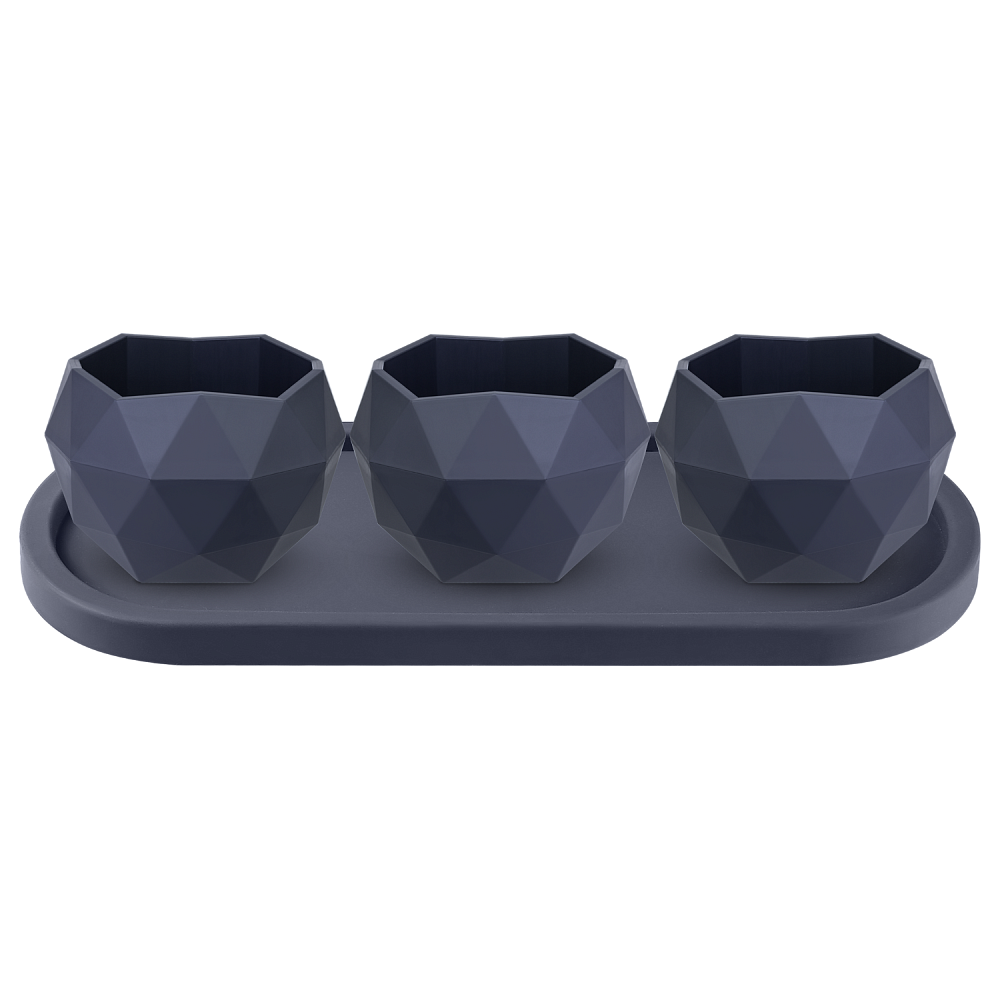 Амалия трио на подставке антрацит (0,45л*3шт) (ВМС)(16шт)