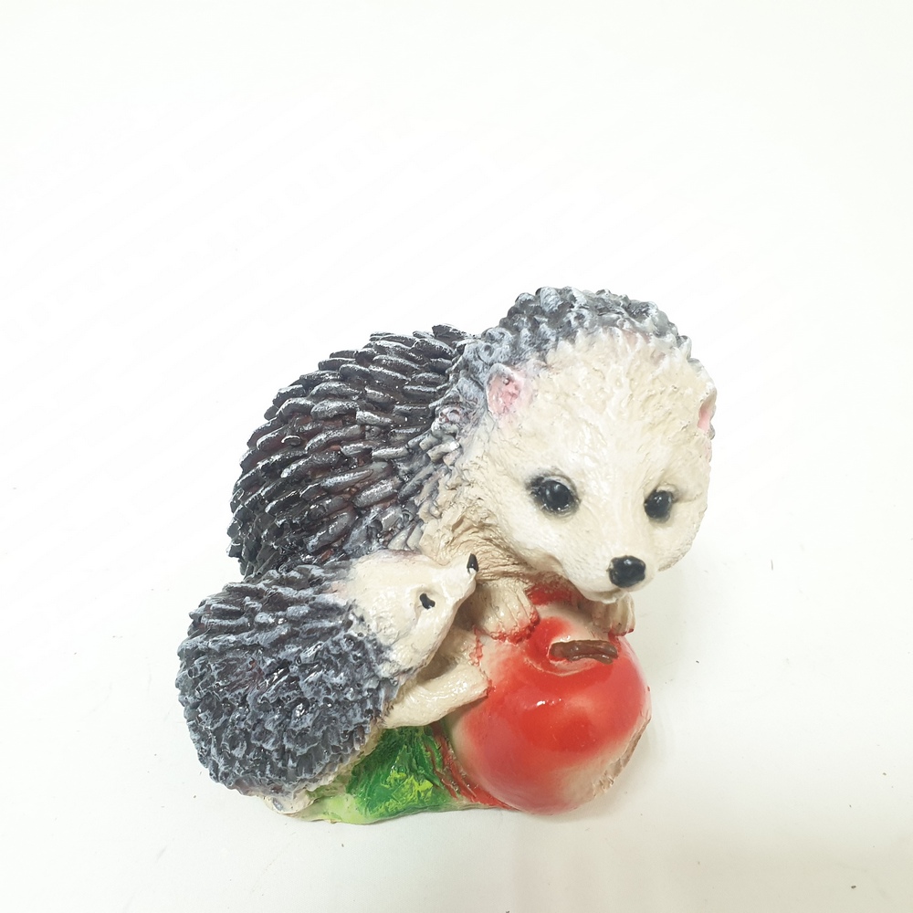 Садовая фигура Ежики с яблоками 1629 (15*18*17см) (ВПС)