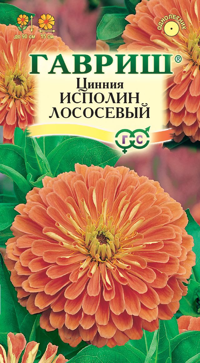 Цинния Исполин Лососевый 0,3г (Гавриш)
