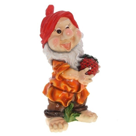 Садовая фигура Гном с клубникой 12632 (М)
